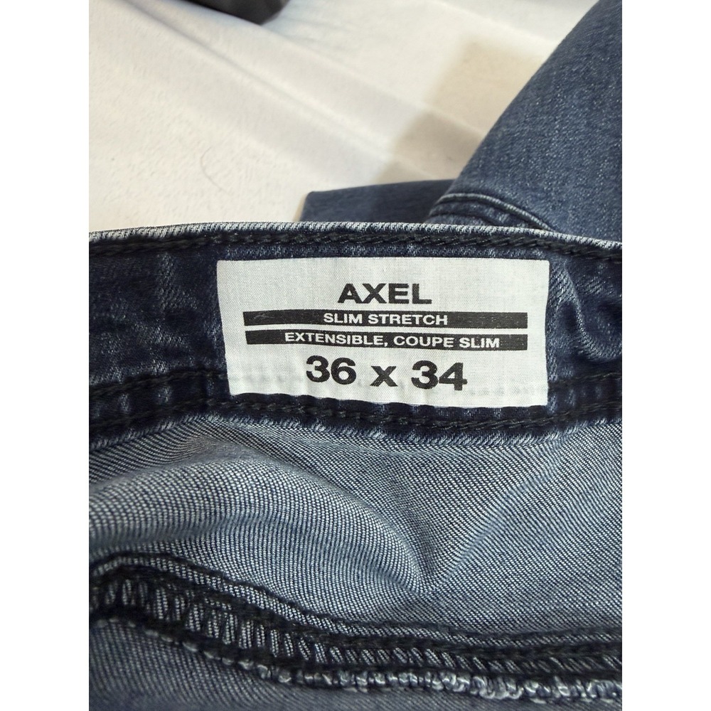 AXEL Buffalo David Button Jeans Men's Size 36x34 Slim Bootcut Medium Wash Denim - Picture 9 of 13